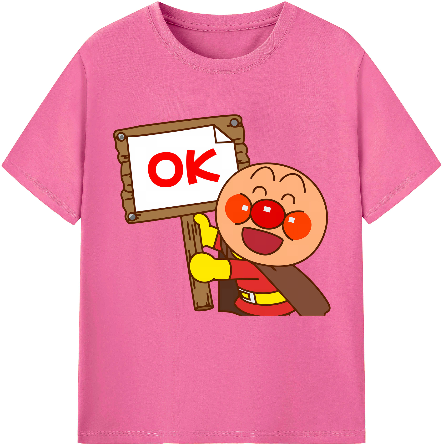 （画像用） アンパンマン Anpanman レディースカジュアルプリントTシャツ（綿100％）